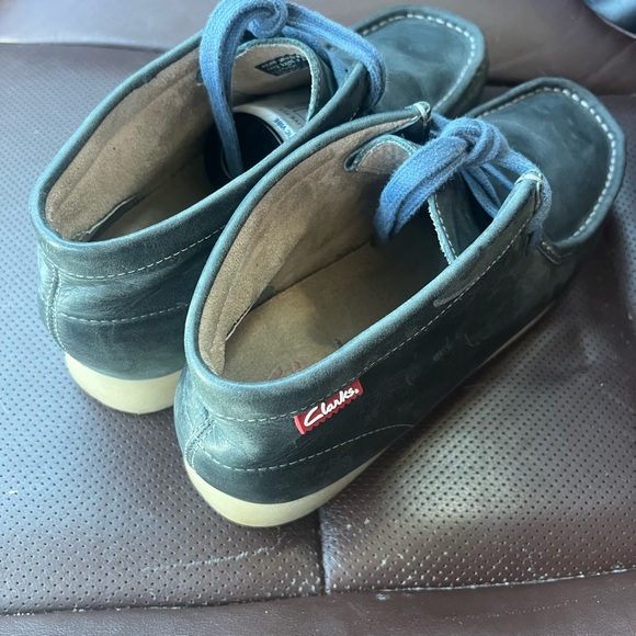 Clarks Stinson Hi Navy Blue Leather 26130808 wallabies men 9.5 - Picture 3 of 6